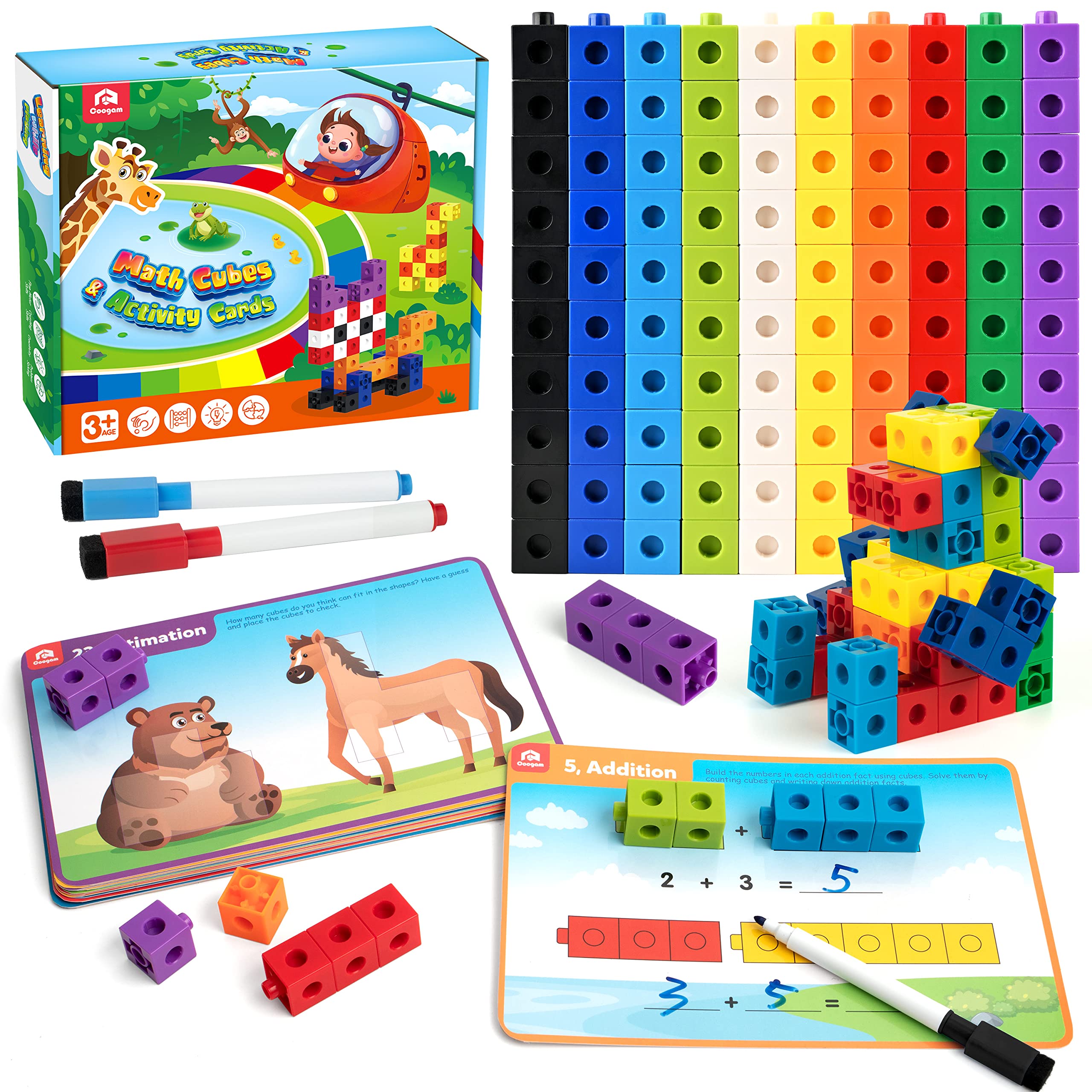 Learning Resources MathLink Cubes Math Counting Manipulatives Set 100 Pieces