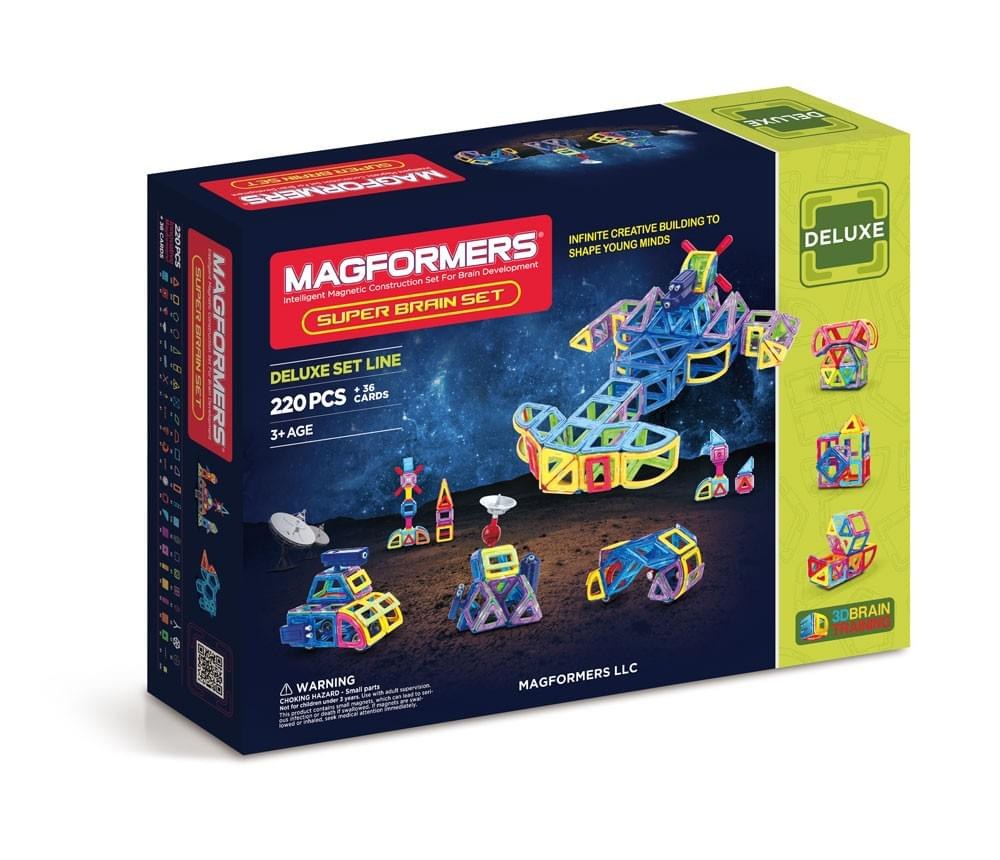 Magformers Super Brain Magnetic Geometric Building Blocks STEM Toy Set