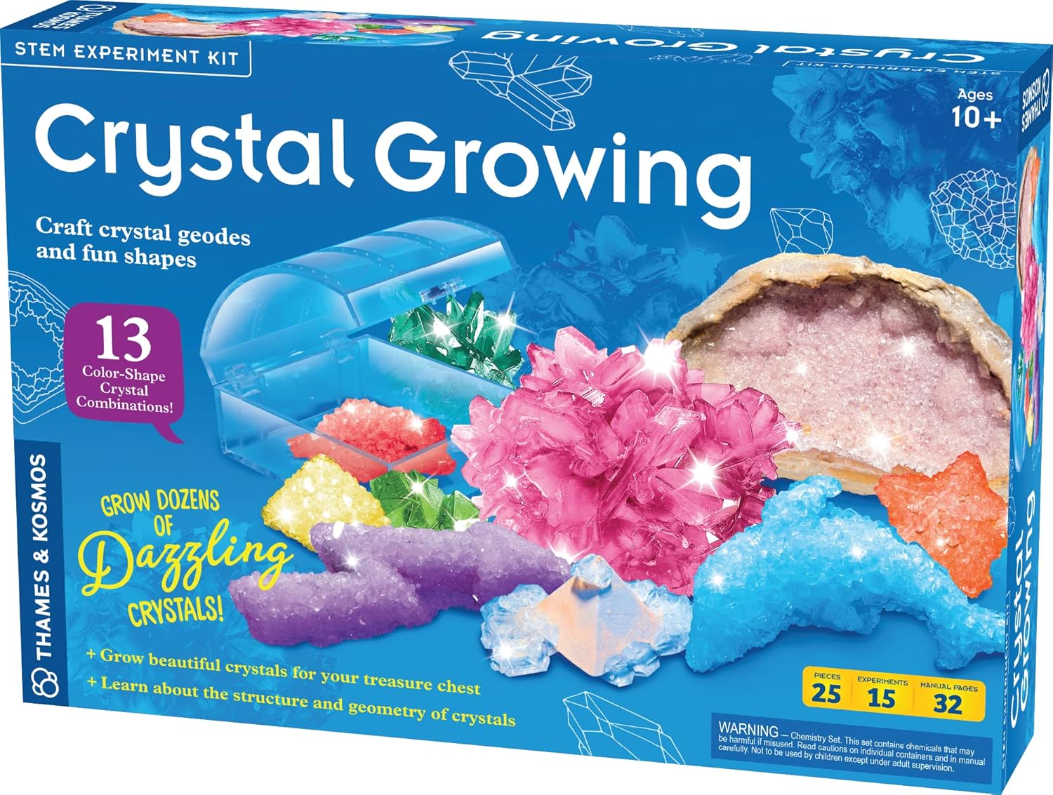 Thames & Kosmos Crystal Growing Science Experiment Kit Kids Chemistry Lab