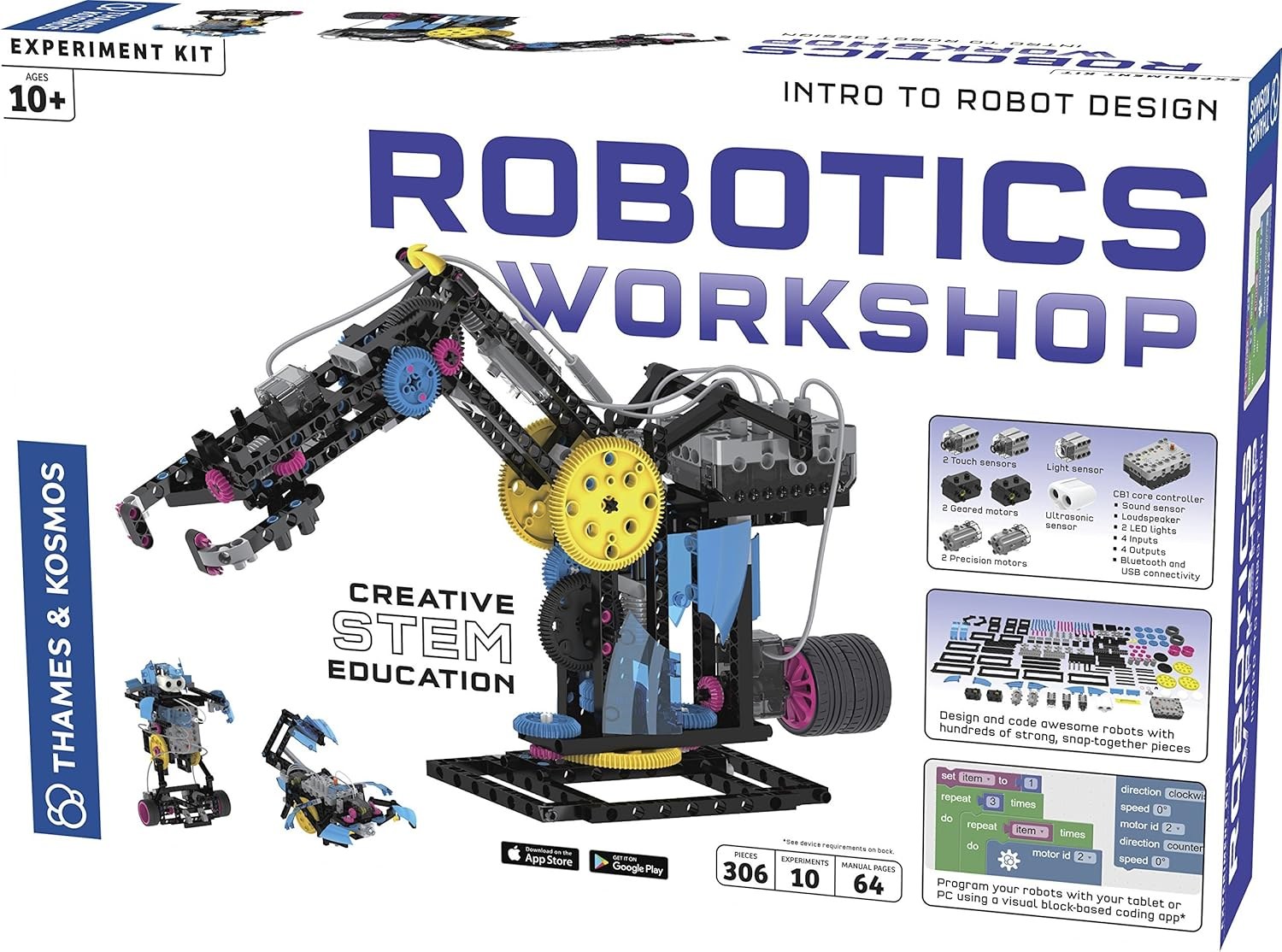 Thames & Kosmos Robotics Advanced Workshop Programmable Robot STEM Kit
